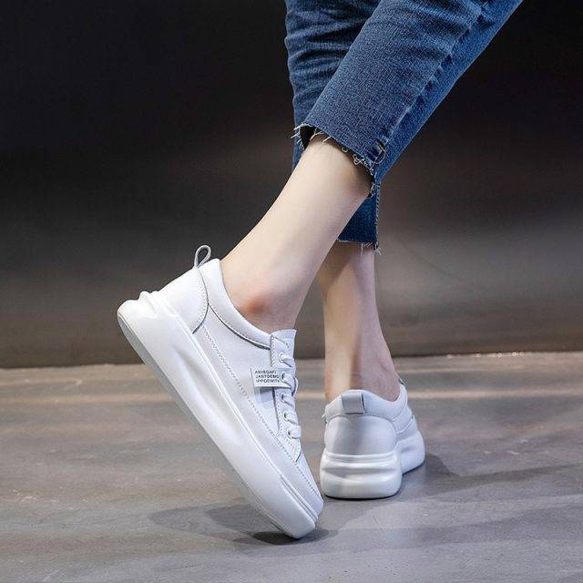 Casual Genuine Leather Women's Sneakers - Efit Spot