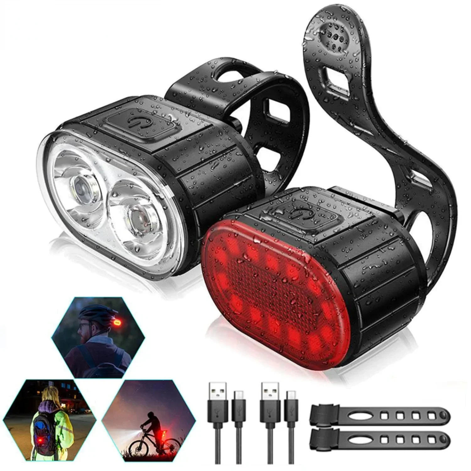 Bike Lighting Front and Rear Lights Bicycle Lamp Cycling Light Bike Flashlight Bicycle Front Taillight Lantern Bike Lighting Front and Rear Lights Bicycle Lamp Cycling Light Bike Flashlight Bicycle Front Taillight Lantern