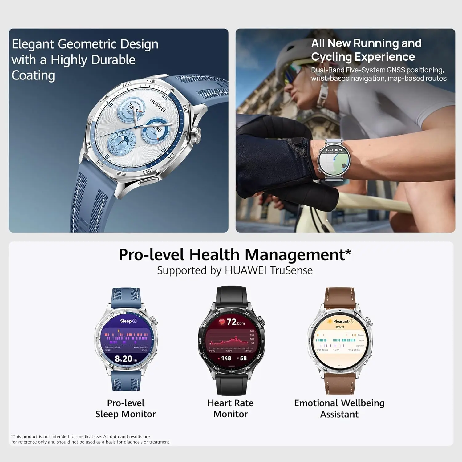 HUAWEI Watch GT 5 46mm Smartwatch, up to 14 Days Battery Life, All New Running and Cycling Sports Smart Watch, Sharp Edged Desig HUAWEI Watch GT 5 46mm Smartwatch, up to 14 Days Battery Life, All New Running and Cycling Sports Smart Watch, Sharp Edged Desig