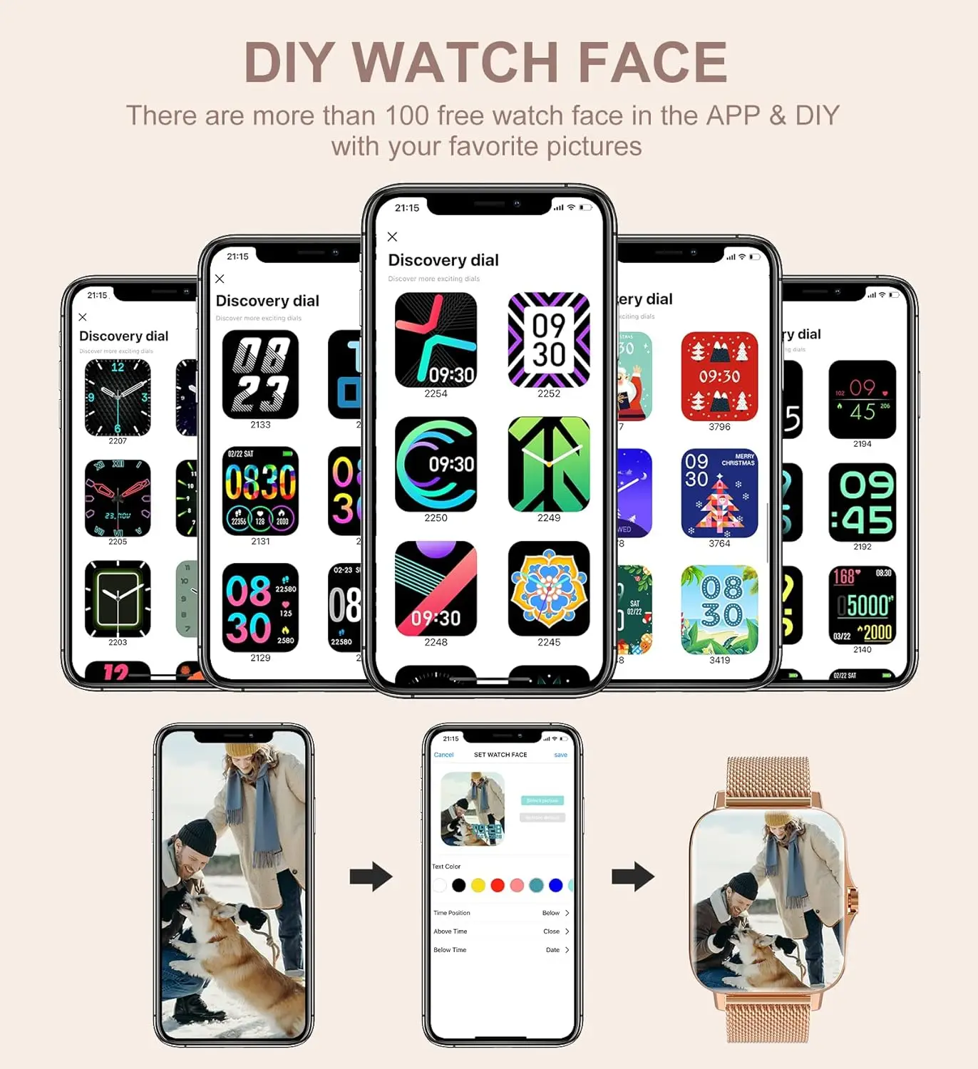 Smart Watch for Women(Call Receive/Dial), Fitness Tracker Smartwatch for Android iOS Phones Heart Rate Sleep Monitor Pedometer Smart Watch for Women(Call Receive/Dial), Fitness Tracker Smartwatch for Android iOS Phones Heart Rate Sleep Monitor Pedometer