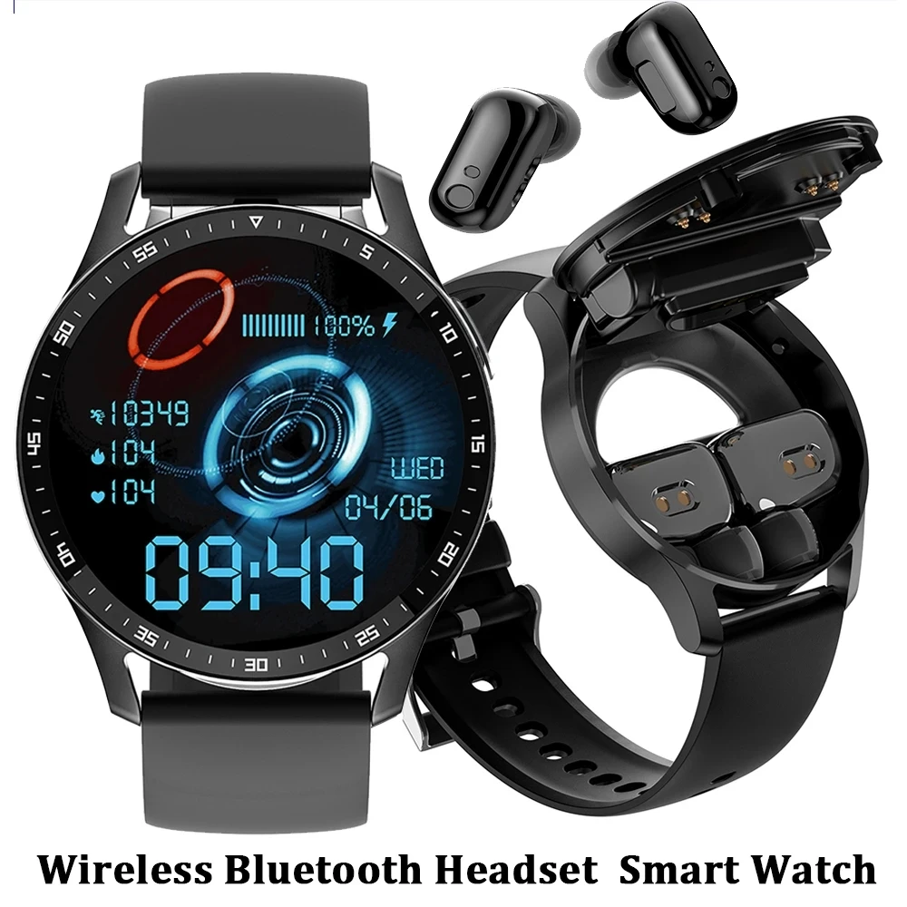 2 in 1 Smart Watch With Earbuds Smartwatch TWS Bluetooth Earphone Heart Rate Blood Pressure Monitor Sport Watch Fitness Watches 2 in 1 Smart Watch With Earbuds Smartwatch TWS Bluetooth Earphone Heart Rate Blood Pressure Monitor Sport Watch Fitness Watches