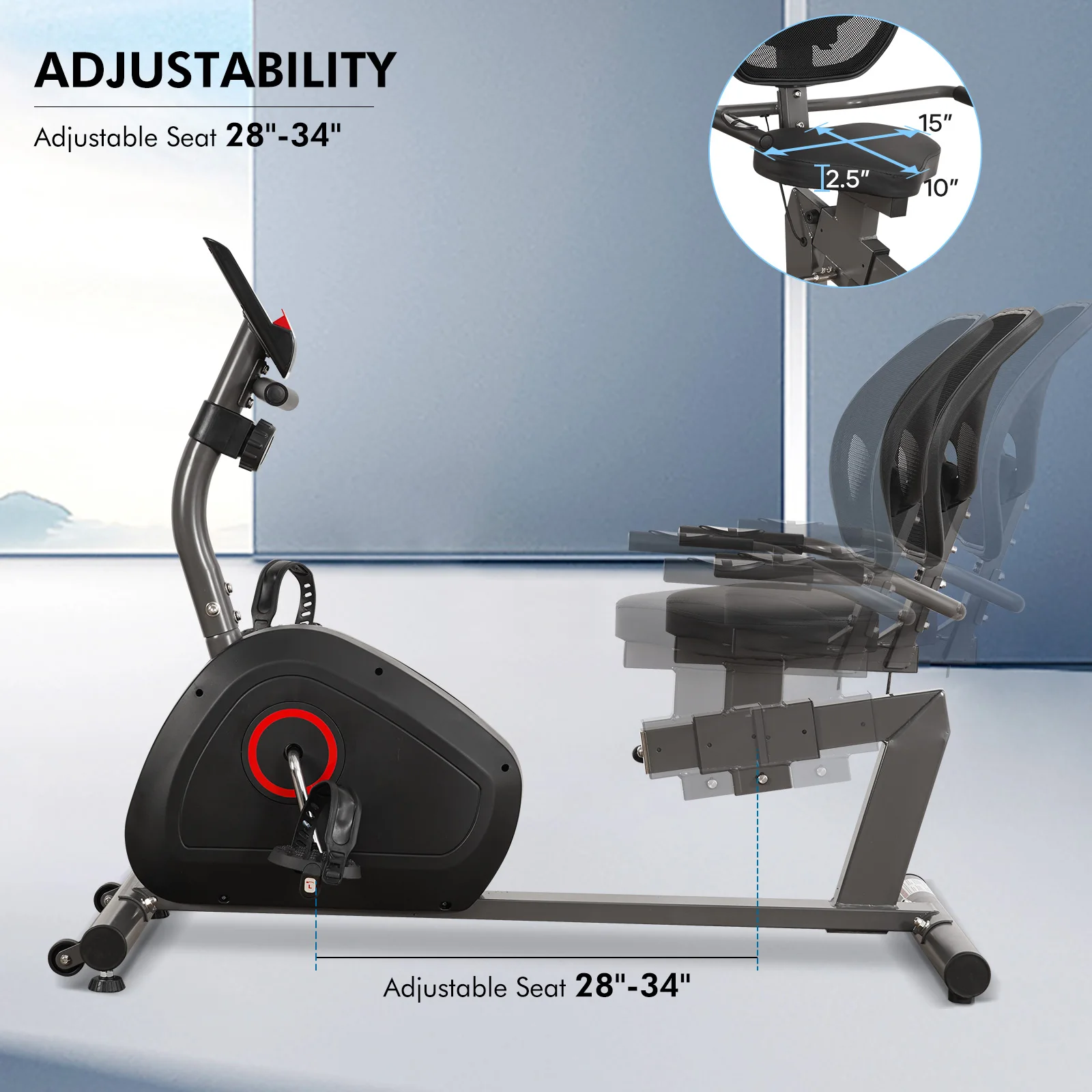 Recumbent Exercise Bike for Home Stationary Bike Sturdy Quiet 8 Levels Recumbent Bikes Large Comfortable Seat Heart Rate Handle Recumbent Exercise Bike for Home Stationary Bike Sturdy Quiet 8 Levels Recumbent Bikes Large Comfortable Seat Heart Rate Handle