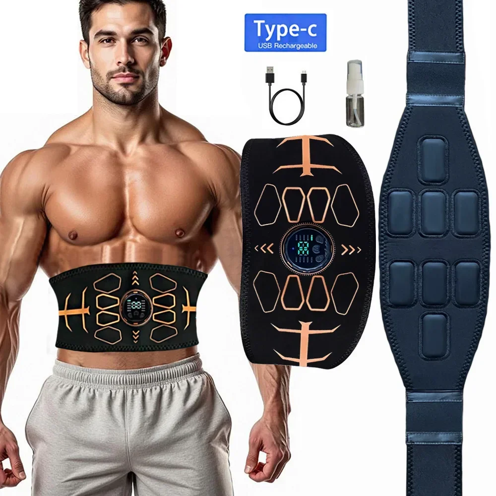 Muscle Toner Smart Abdominal Toning Belt EMS Muscle Stimulator Ab Trainer USB Charge Body Massager Weight Loss Fitness Equipment Muscle Toner Smart Abdominal Toning Belt EMS Muscle Stimulator Ab Trainer USB Charge Body Massager Weight Loss Fitness Equipment