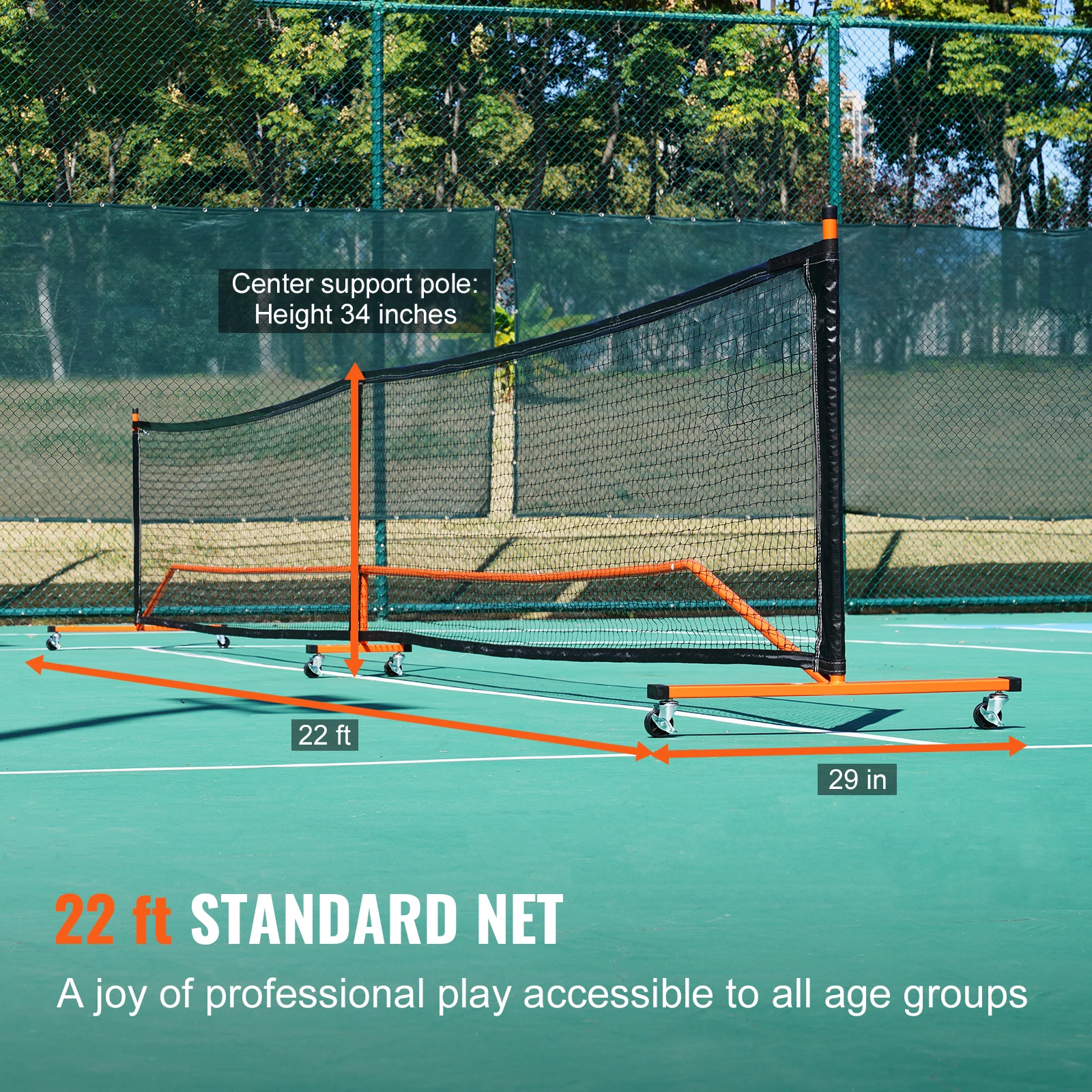 SucceBuy Portable Pickleball Net System 22FT Full Court Official Regulation Size Pickle Ball Nets Outdoor with Court Line SucceBuy Portable Pickleball Net System 22FT Full Court Official Regulation Size Pickle Ball Nets Outdoor with Court Line
