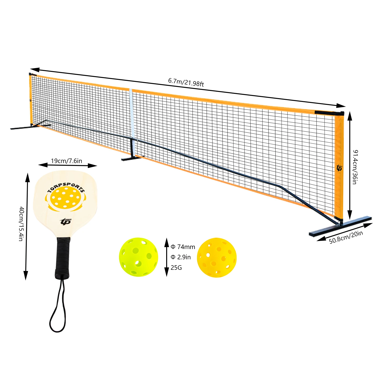4-Person Portable Pickleball Set with Sturdy Net & Paddles – Easy Setup for Backyard/Park- with 4 Premium Balls & Carry Bag 4-Person Portable Pickleball Set with Sturdy Net & Paddles - Easy Setup for Backyard/Park- with 4 Premium Balls & Carry Bag