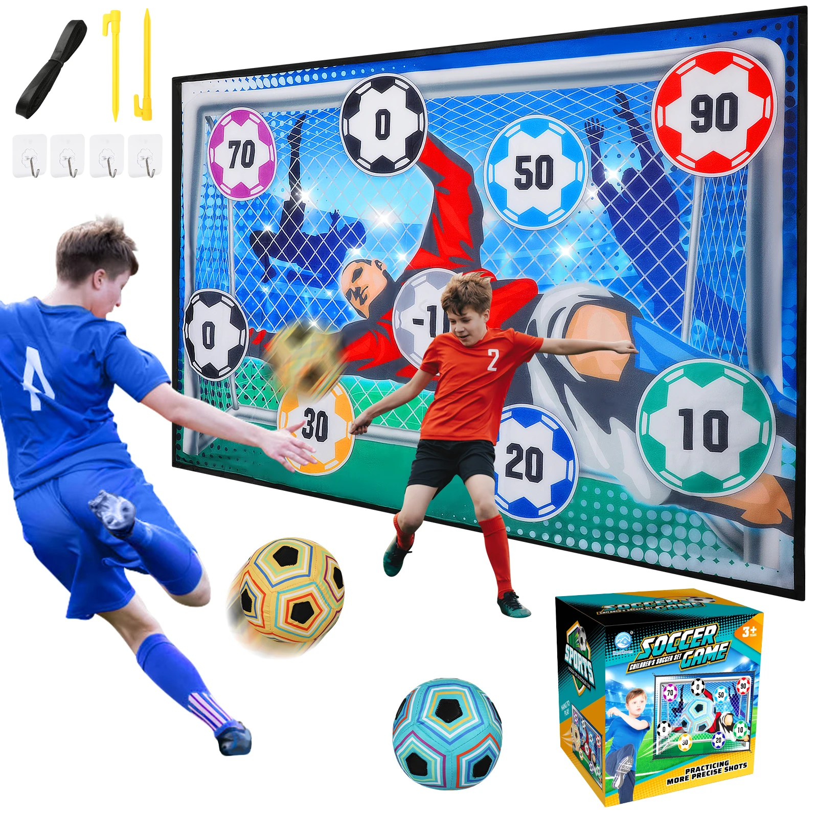 VATOS Football Ball Game Set for Kids Indoor Outdoor Soccer Train Sport Game Foldable Toys for 3 4 5 6 7 8 Years Old Boys Girls VATOS Football Ball Game Set for Kids Indoor Outdoor Soccer Train Sport Game Foldable Toys for 3 4 5 6 7 8 Years Old Boys Girls