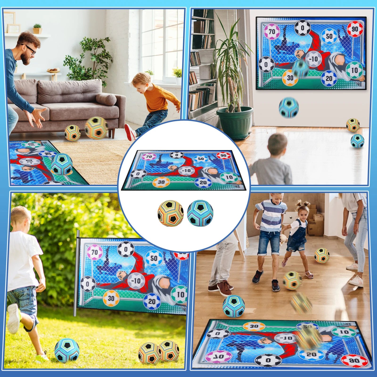 VATOS Football Ball Game Set for Kids Indoor Outdoor Soccer Train Sport Game Foldable Toys for 3 4 5 6 7 8 Years Old Boys Girls VATOS Football Ball Game Set for Kids Indoor Outdoor Soccer Train Sport Game Foldable Toys for 3 4 5 6 7 8 Years Old Boys Girls