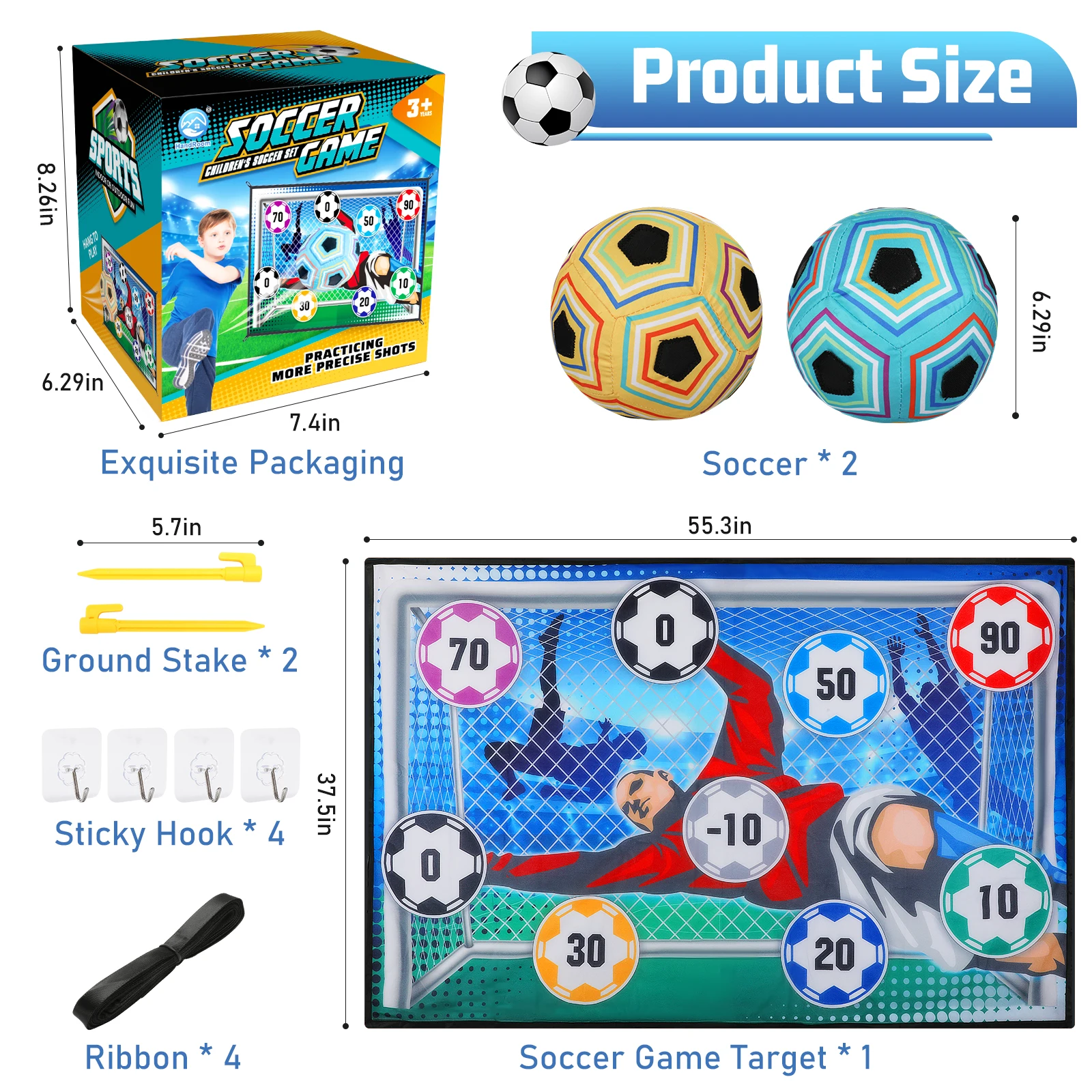 VATOS Football Ball Game Set for Kids Indoor Outdoor Soccer Train Sport Game Foldable Toys for 3 4 5 6 7 8 Years Old Boys Girls VATOS Football Ball Game Set for Kids Indoor Outdoor Soccer Train Sport Game Foldable Toys for 3 4 5 6 7 8 Years Old Boys Girls