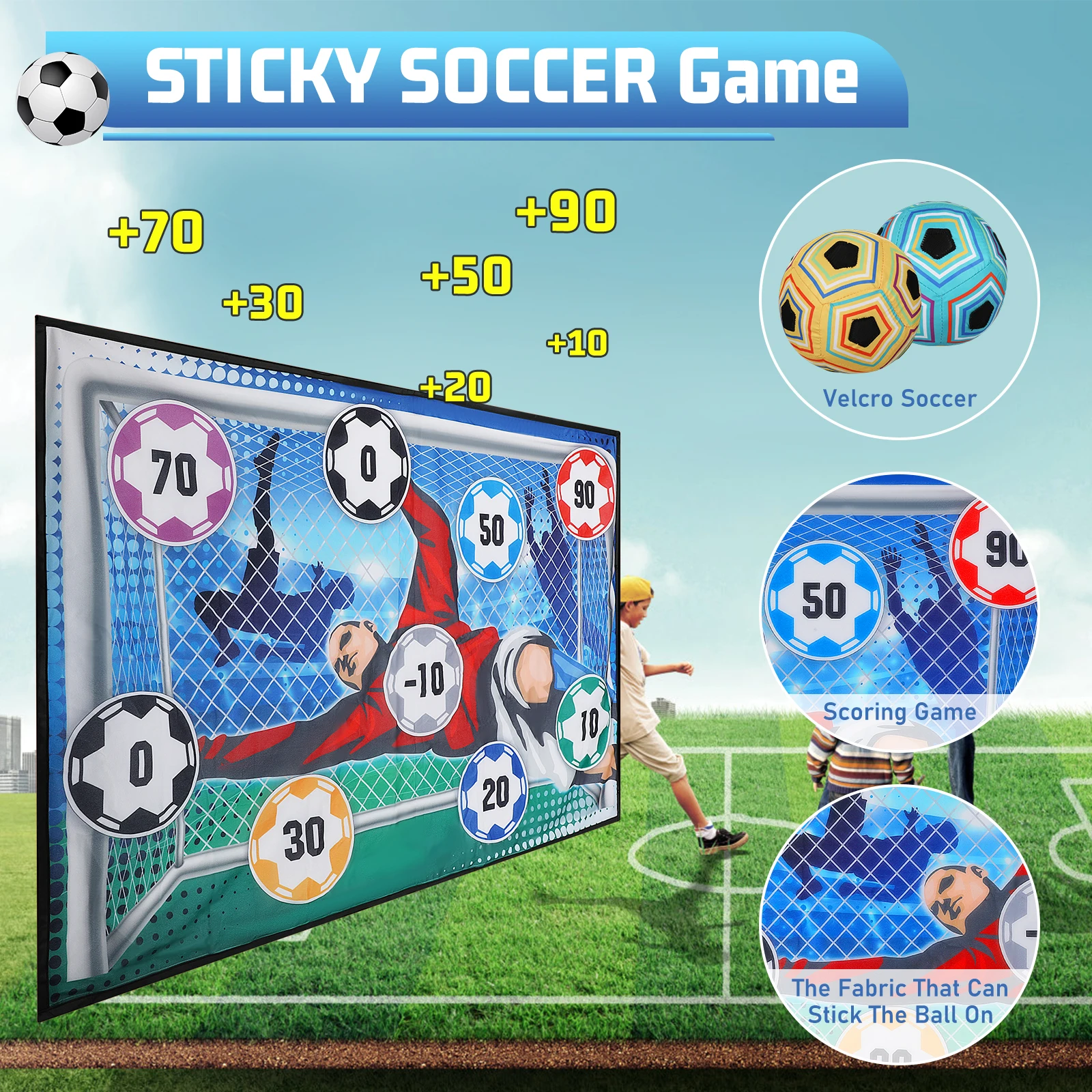 VATOS Football Ball Game Set for Kids Indoor Outdoor Soccer Train Sport Game Foldable Toys for 3 4 5 6 7 8 Years Old Boys Girls VATOS Football Ball Game Set for Kids Indoor Outdoor Soccer Train Sport Game Foldable Toys for 3 4 5 6 7 8 Years Old Boys Girls