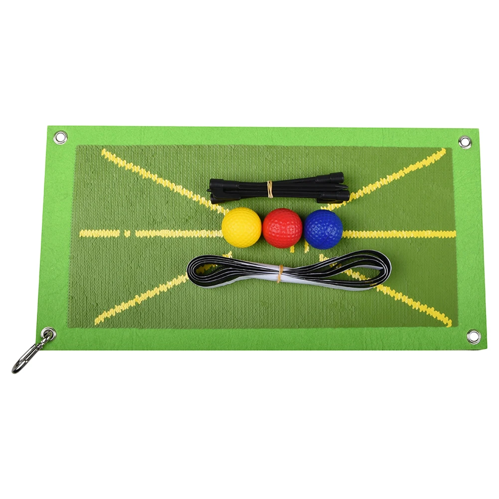 Golf Training Mat Kit for Swing Path Feedback Detection Correcting Hitting Posture Golf Practice Mat Advanced Guides Aid Pad Golf Training Mat Kit for Swing Path Feedback Detection Correcting Hitting Posture Golf Practice Mat Advanced Guides Aid Pad