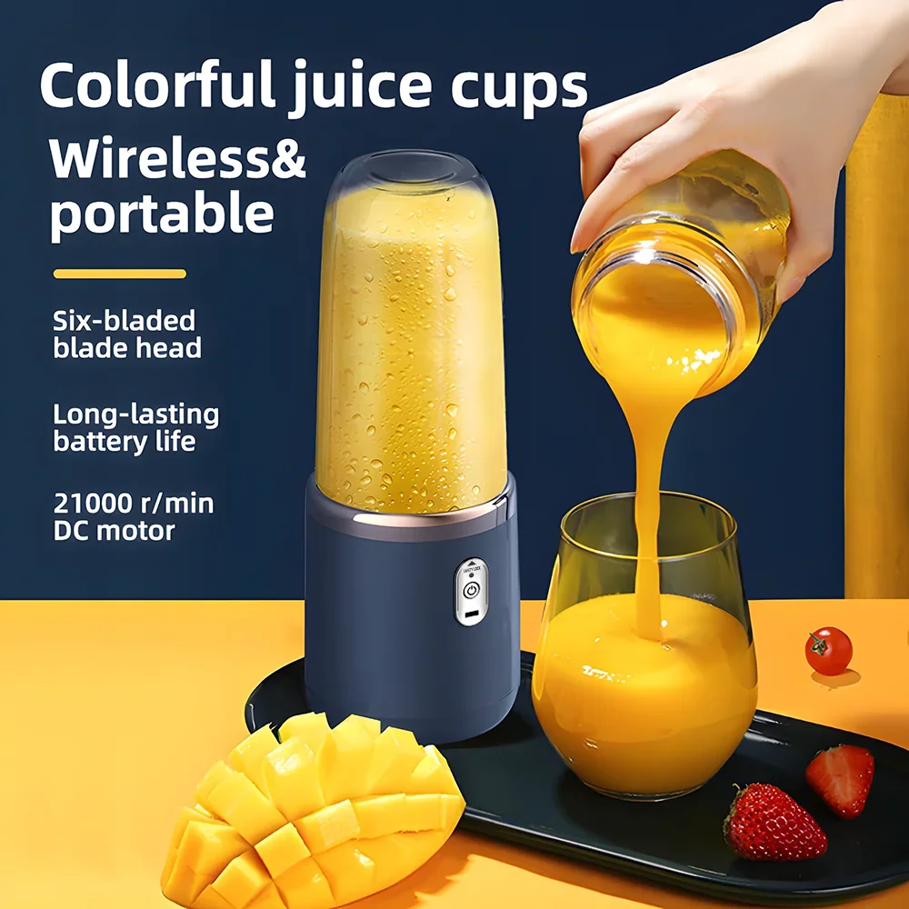 Portable Blender Bottle Electric 6 Blades Multifunction Juice Blender Fresh Juice Smoothie Blender Ice CrushCup Food Processor Portable Blender Bottle Electric 6 Blades Multifunction Juice Blender Fresh Juice Smoothie Blender Ice CrushCup Food Processor