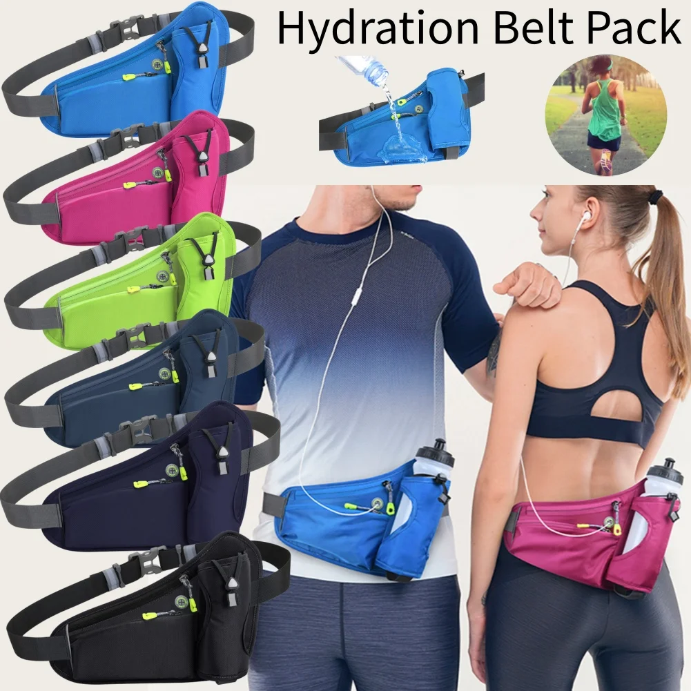 Running Waist Bags Water Bottle Holder Hydration Belt Bag Cell Phone Jogging Cycling Bag For Men Women Sports Fanny Pack Gym Run Running Waist Bags Water Bottle Holder Hydration Belt Bag Cell Phone Jogging Cycling Bag For Men Women Sports Fanny Pack Gym Run