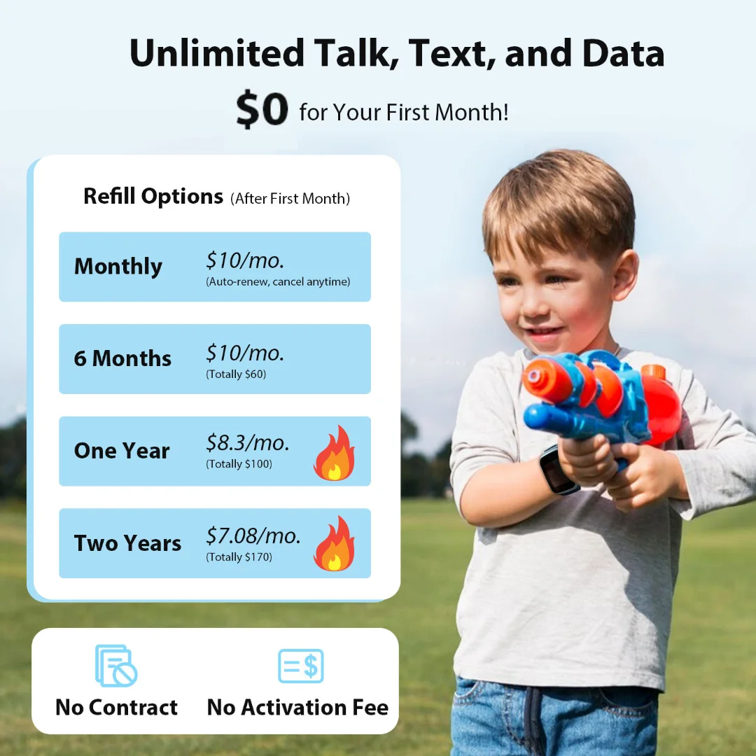 4G Smart Watch for Kids, with 30-Day Free Unlimited Plan, Video Call, Voice Chat, GPS, Kids Watch with SIM Card, Gift for Child 4G Smart Watch for Kids, with 30-Day Free Unlimited Plan, Video Call, Voice Chat, GPS, Kids Watch with SIM Card, Gift for Child