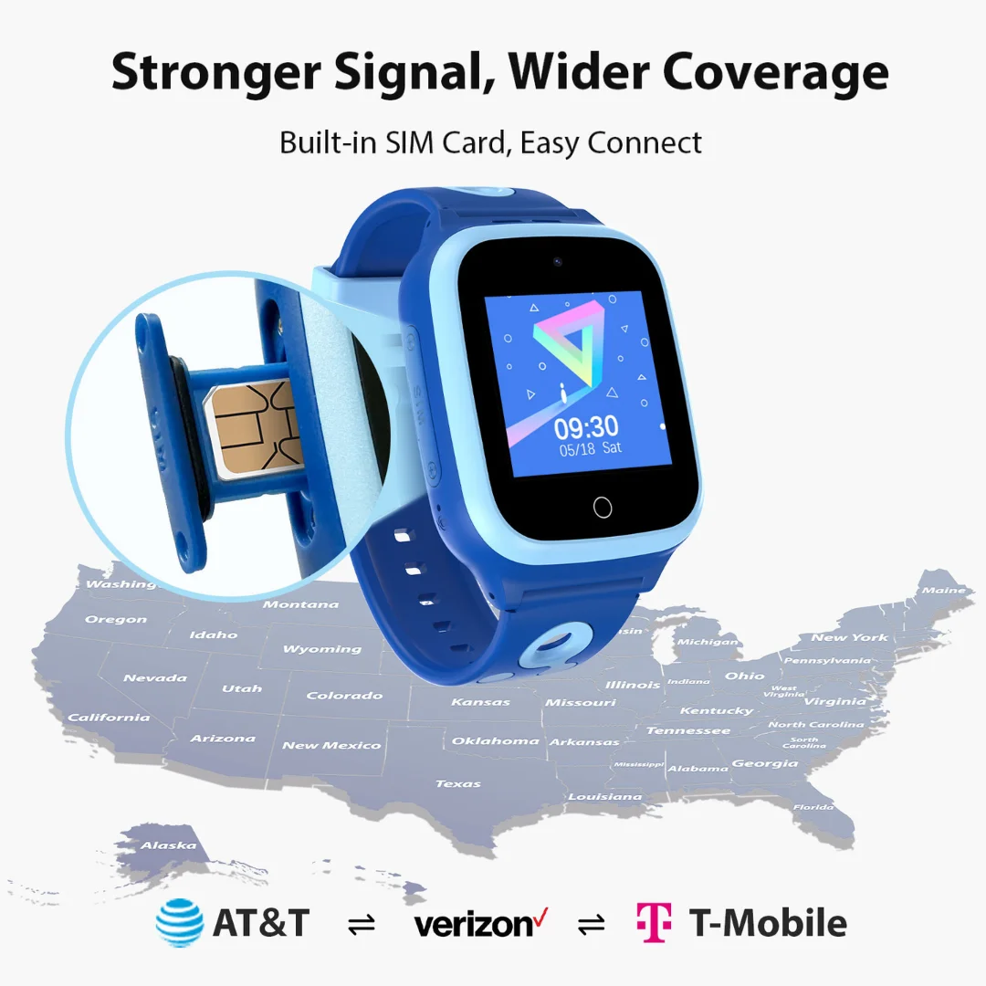 4G Smart Watch for Kids, with 30-Day Free Unlimited Plan, Video Call, Voice Chat, GPS, Kids Watch with SIM Card, Gift for Child 4G Smart Watch for Kids, with 30-Day Free Unlimited Plan, Video Call, Voice Chat, GPS, Kids Watch with SIM Card, Gift for Child