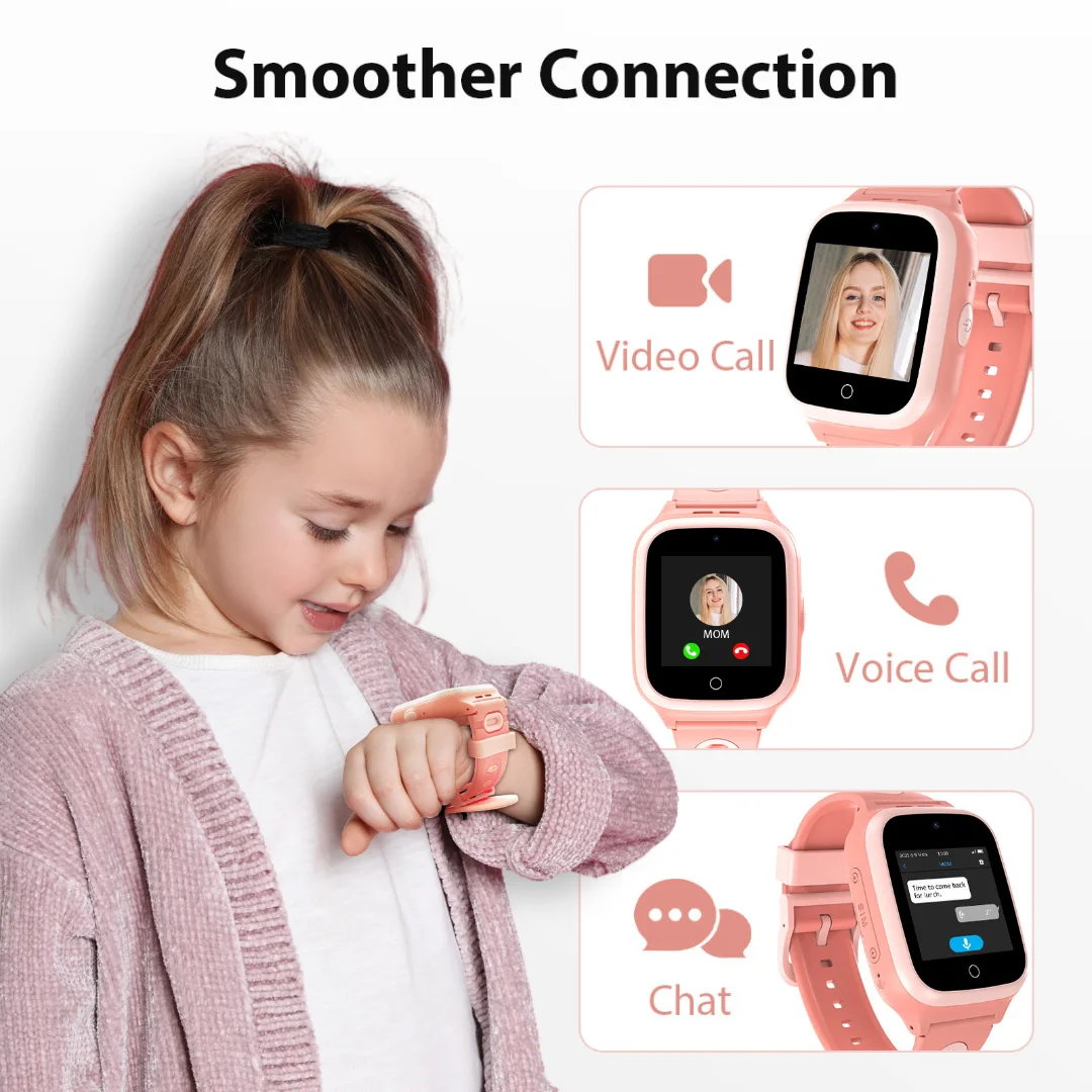4G Smart Watch for Kids, with 30-Day Free Unlimited Plan, Video Call, Voice Chat, GPS, Kids Watch with SIM Card, Gift for Child 4G Smart Watch for Kids, with 30-Day Free Unlimited Plan, Video Call, Voice Chat, GPS, Kids Watch with SIM Card, Gift for Child