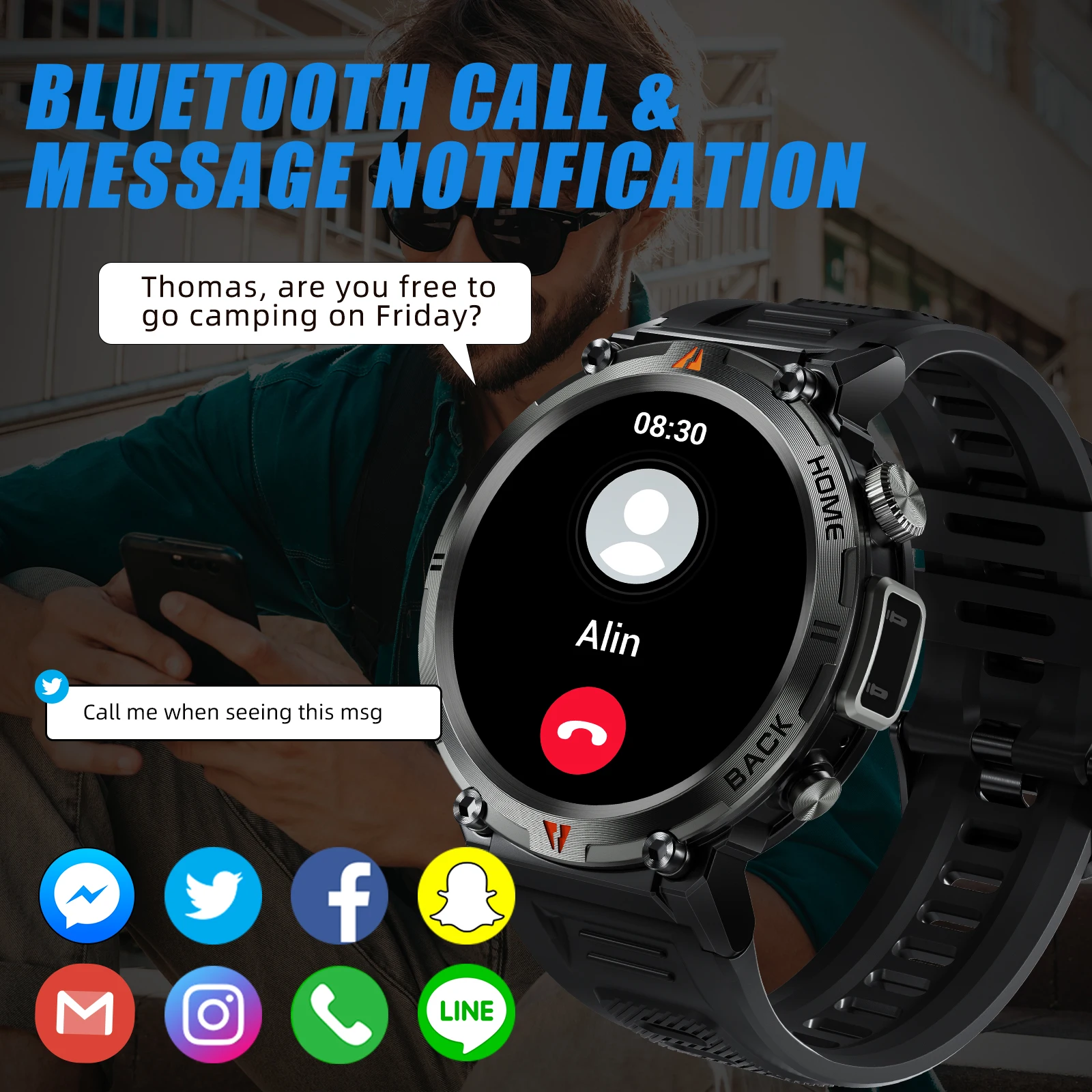 LaNikar KE3 Black Bluetooth Call Smart Watch Men Full Touch Screen Health Monitor With Flashlight Men SmartWatch For ios Androi LaNikar KE3 Black Bluetooth Call Smart Watch Men Full Touch Screen Health Monitor With Flashlight Men SmartWatch For ios Androi