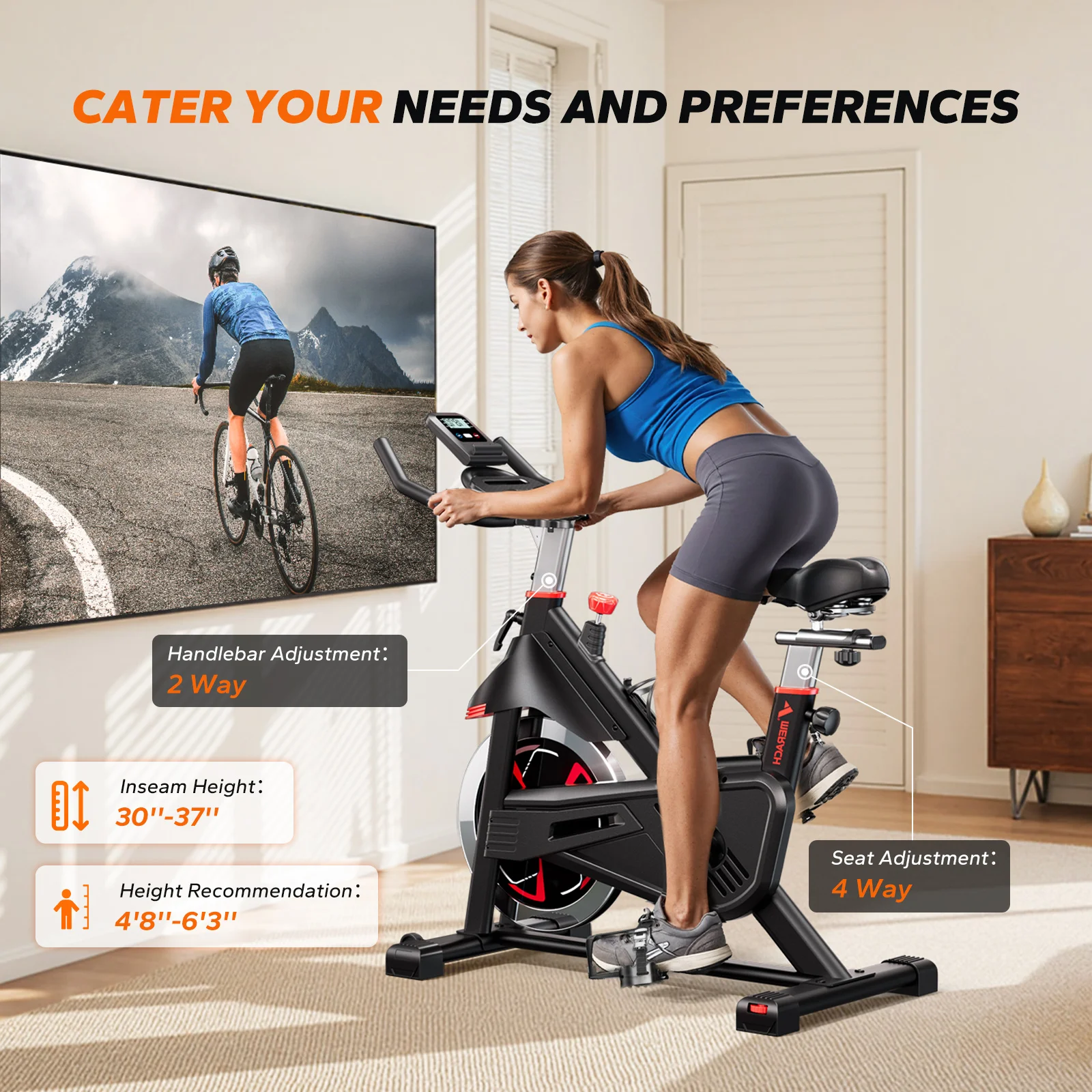 MERACH Exercise Bike S38 Indoor Cycling Magnetic Resistance Exclusive App 300lbs Capacity Comfortable Seat for Home&Weight Loss MERACH Exercise Bike S38 Indoor Cycling Magnetic Resistance Exclusive App 300lbs Capacity Comfortable Seat for Home&Weight Loss