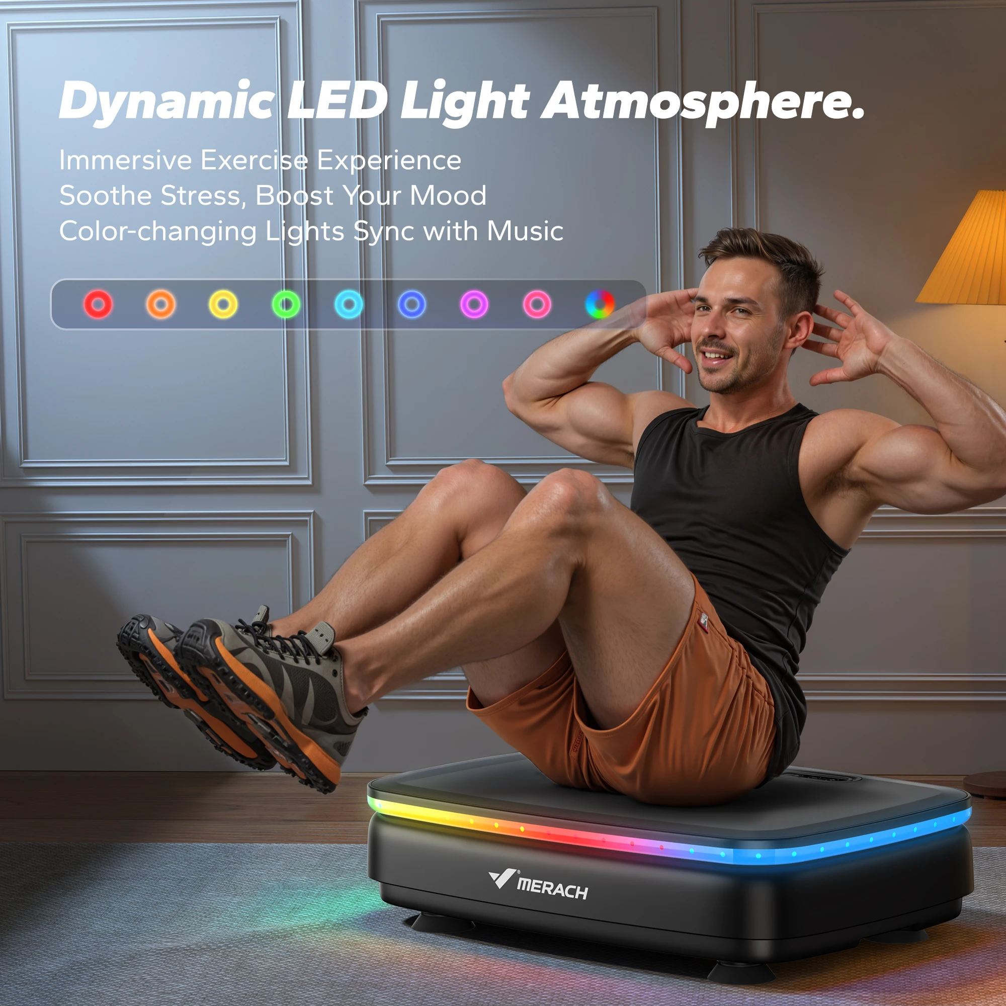 MERACH Vibration Plate Exercise Machine with Light Whole Body Workout Power Vibrate Platform Vibration Plate Lymphatic Drainage MERACH Vibration Plate Exercise Machine with Light Whole Body Workout Power Vibrate Platform Vibration Plate Lymphatic Drainage