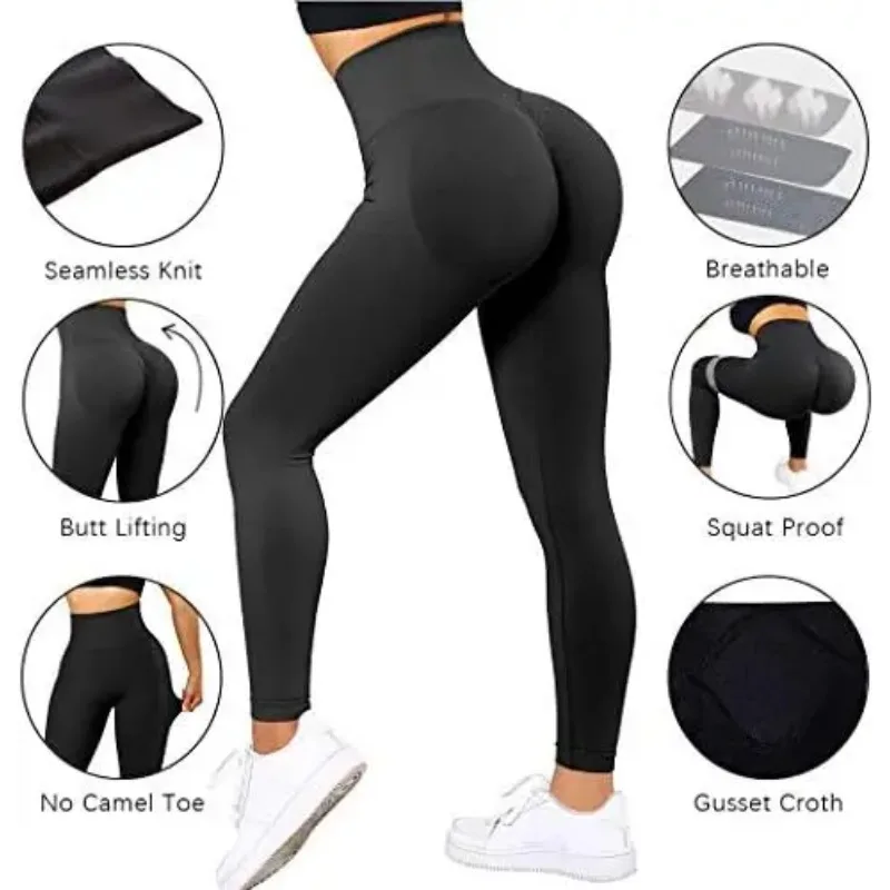 2023 Seamless Knitted Fitness GYM Pants Women’s High Waist and Hips Tight Peach Buttocks High Waist Nude Yoga Pants 2023 Seamless Knitted Fitness GYM Pants Women's High Waist and Hips Tight Peach Buttocks High Waist Nude Yoga Pants