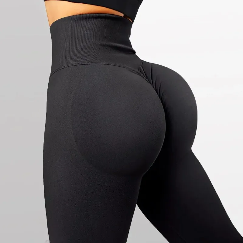 2023 Seamless Knitted Fitness GYM Pants Women’s High Waist and Hips Tight Peach Buttocks High Waist Nude Yoga Pants 2023 Seamless Knitted Fitness GYM Pants Women's High Waist and Hips Tight Peach Buttocks High Waist Nude Yoga Pants
