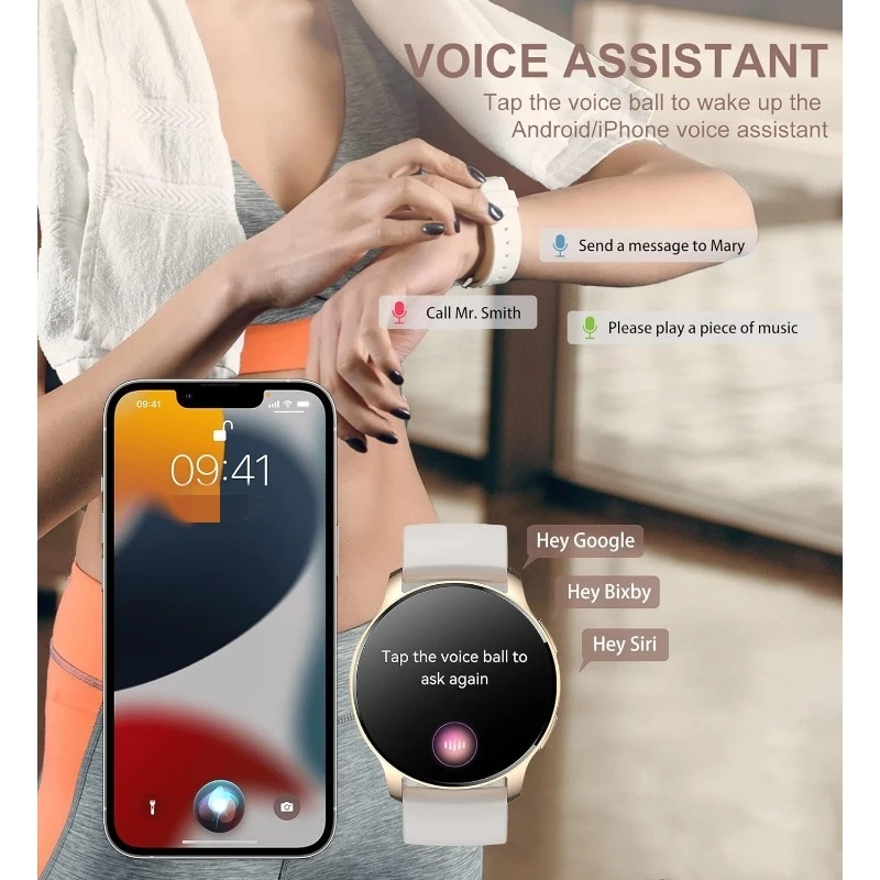 Smart Watch for Women (Answer/Make Call), Fitness Tracker for Android and iOS Phones Waterproof Smartwatch with 1.32″ HD Full Smart Watch for Women (Answer/Make Call), Fitness Tracker for Android and iOS Phones Waterproof Smartwatch with 1.32