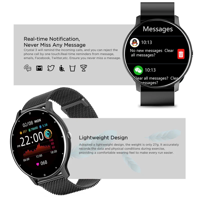 LIGE 2025 Smart watch Ladies Full touch Screen Sports Fitness watch IP67 waterproof Bluetooth For Android iOS Smart watch Female LIGE 2025 Smart watch Ladies Full touch Screen Sports Fitness watch IP67 waterproof Bluetooth For Android iOS Smart watch Female