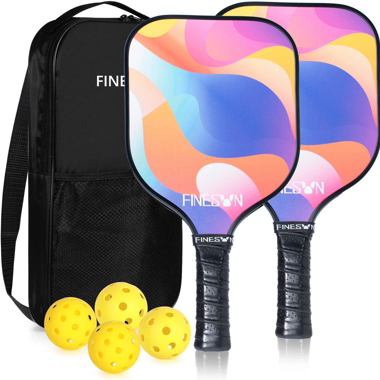 Finesun Pickleball Paddle Set with Pickleball Bag USAPA Compliant Enhanced Power Sweet Spot Indoor Outdoor Gift for Beginners Finesun Pickleball Paddle Set with Pickleball Bag USAPA Compliant Enhanced Power Sweet Spot Indoor Outdoor Gift for Beginners