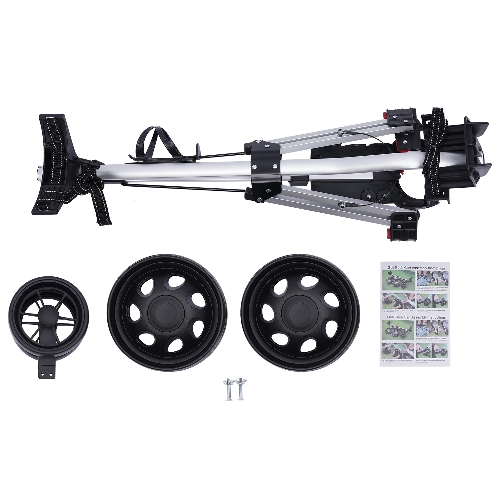 3 Wheel Push Pull Golf Cart Foldable Lightweight Golf Push Cart Portable Aluminum Alloy Golf Trolley with Foot Brake 3 Wheel Push Pull Golf Cart Foldable Lightweight Golf Push Cart Portable Aluminum Alloy Golf Trolley with Foot Brake