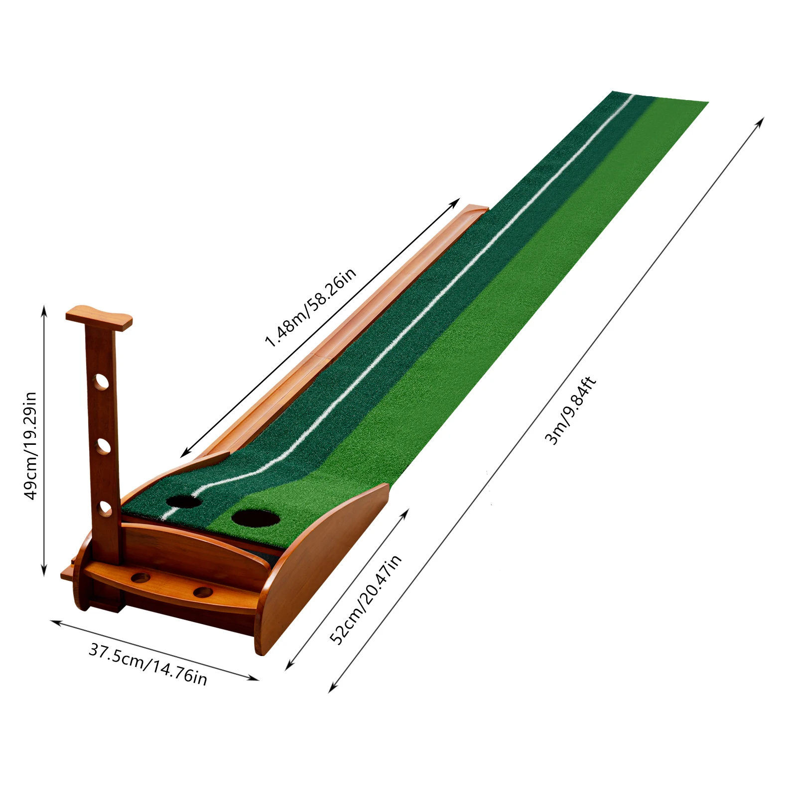 Indoor Golf Putting Green Practice Mat Exerciser W/Auto Ball Return Training Aid Indoor Golf Putting Green Practice Mat Exerciser W/Auto Ball Return Training Aid