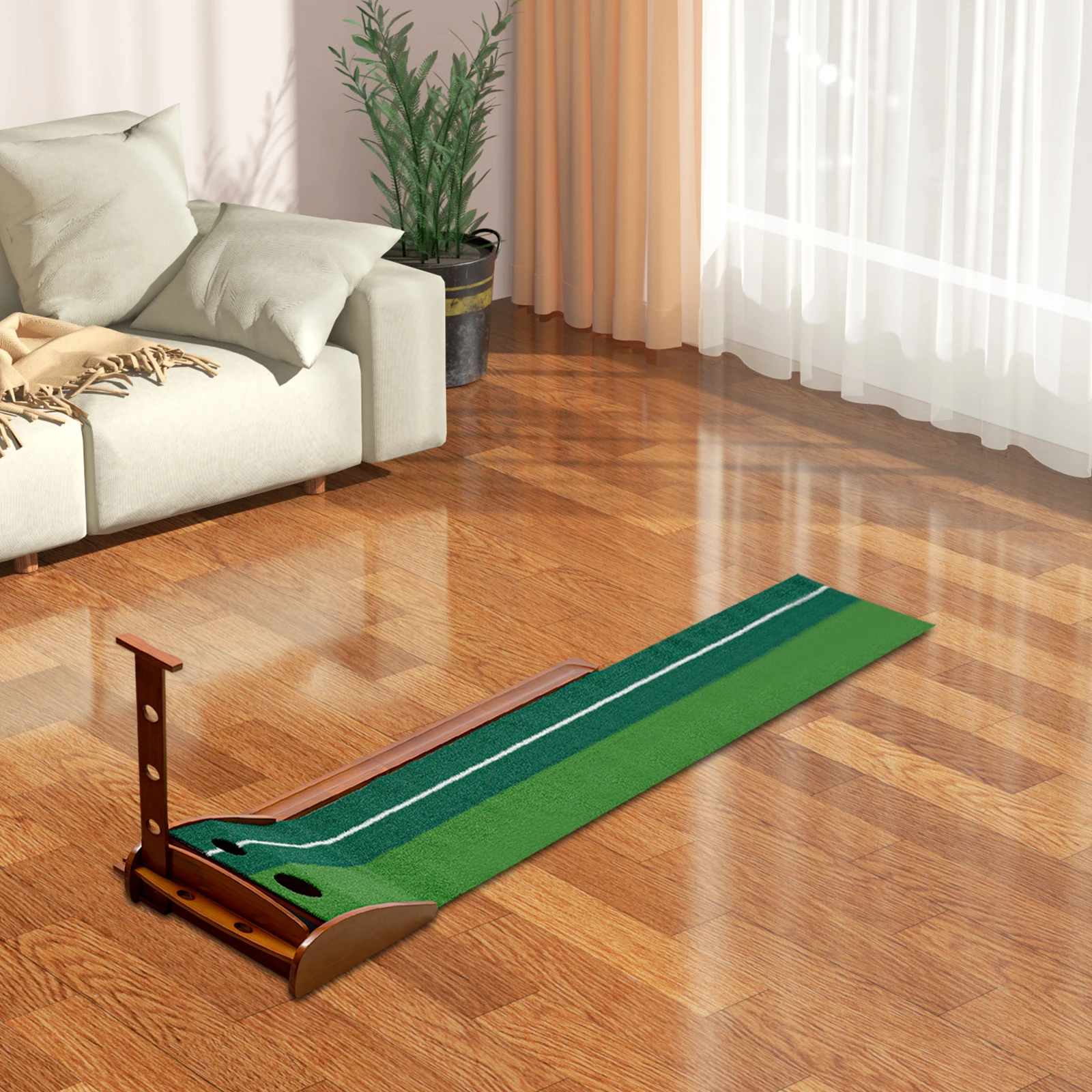 Indoor Golf Putting Green Practice Mat Exerciser W/Auto Ball Return Training Aid Indoor Golf Putting Green Practice Mat Exerciser W/Auto Ball Return Training Aid