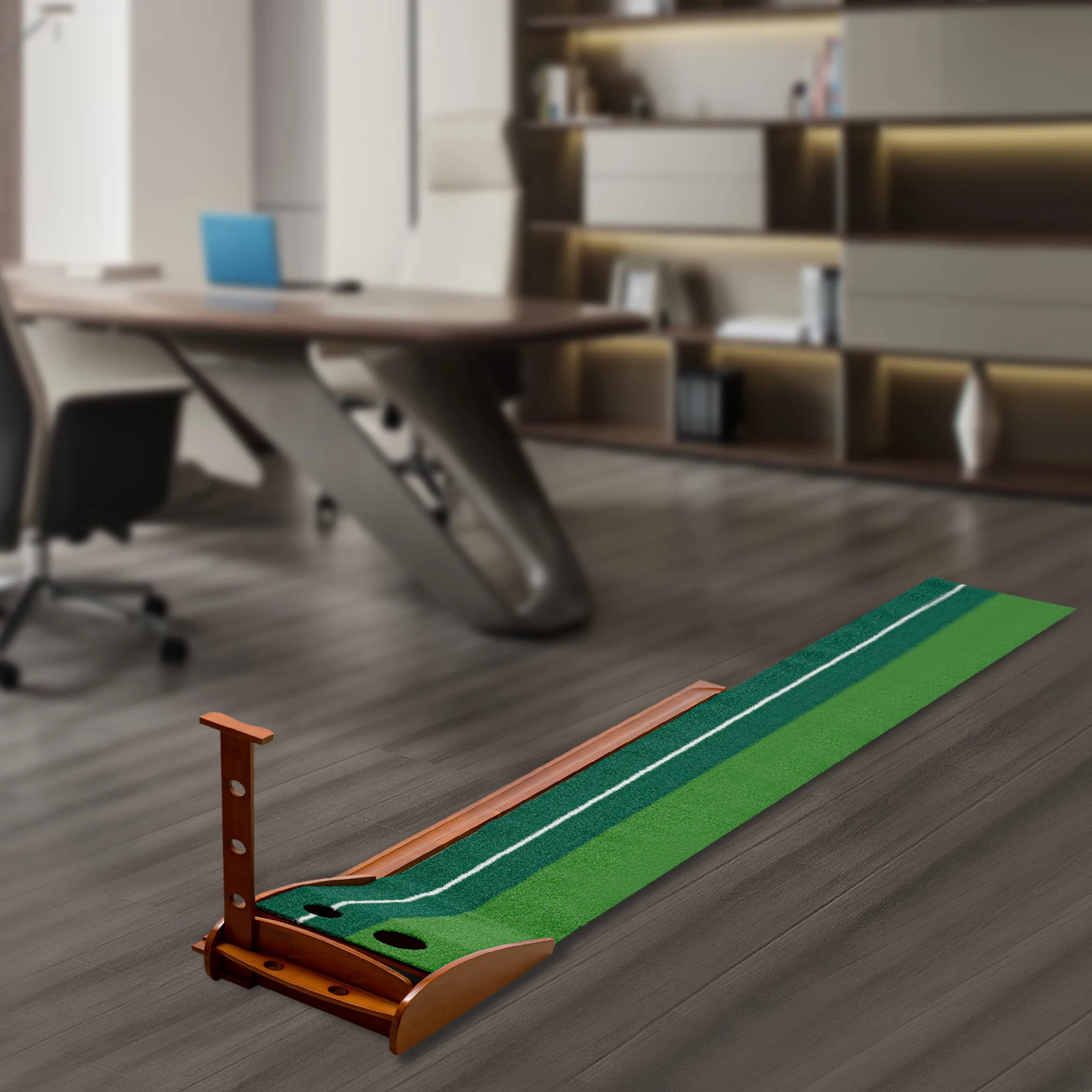 Indoor Golf Putting Green Practice Mat Exerciser W/Auto Ball Return Training Aid Indoor Golf Putting Green Practice Mat Exerciser W/Auto Ball Return Training Aid