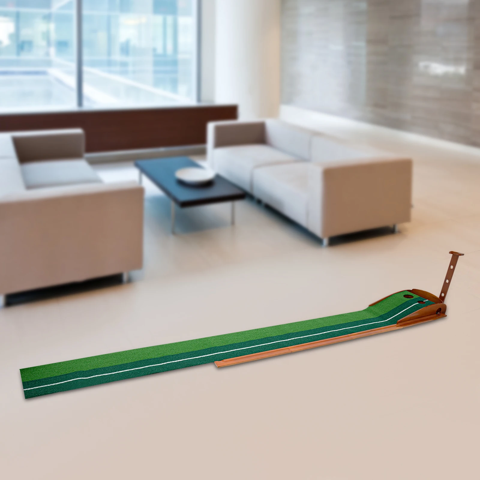 Indoor Golf Putting Green Practice Mat Exerciser W/Auto Ball Return Training Aid Indoor Golf Putting Green Practice Mat Exerciser W/Auto Ball Return Training Aid