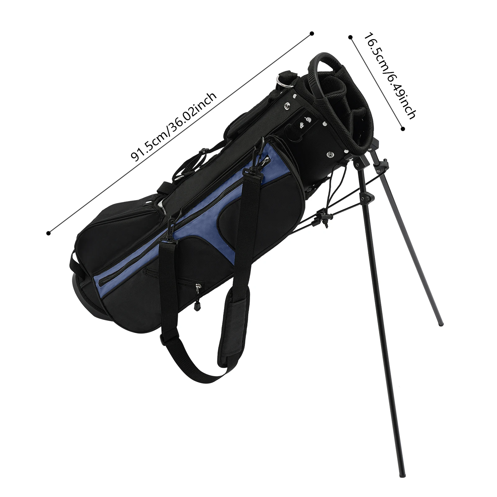 Portable Golf Stand Bag Nylon Golf Stand Bag with Shoulder Strap 3 Divider 5 Pocket Golf Gun Rack Bag for Juniors and Adult Portable Golf Stand Bag Nylon Golf Stand Bag with Shoulder Strap 3 Divider 5 Pocket Golf Gun Rack Bag for Juniors and Adult