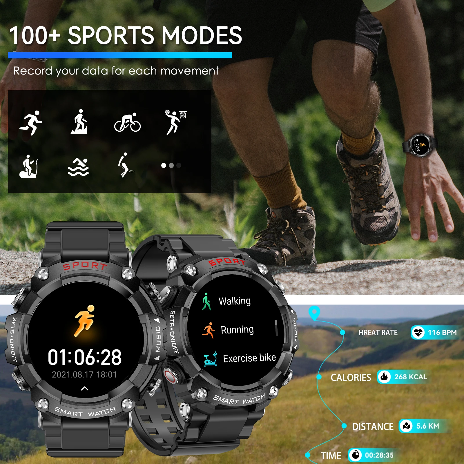 LaNikar Smart Watch AMOLED Display With In-Ear Bluetooth Headset Heart Rate Blood Pressure Oxygen Saturation Monitoring HD Audio LaNikar Smart Watch AMOLED Display With In-Ear Bluetooth Headset Heart Rate Blood Pressure Oxygen Saturation Monitoring HD Audio