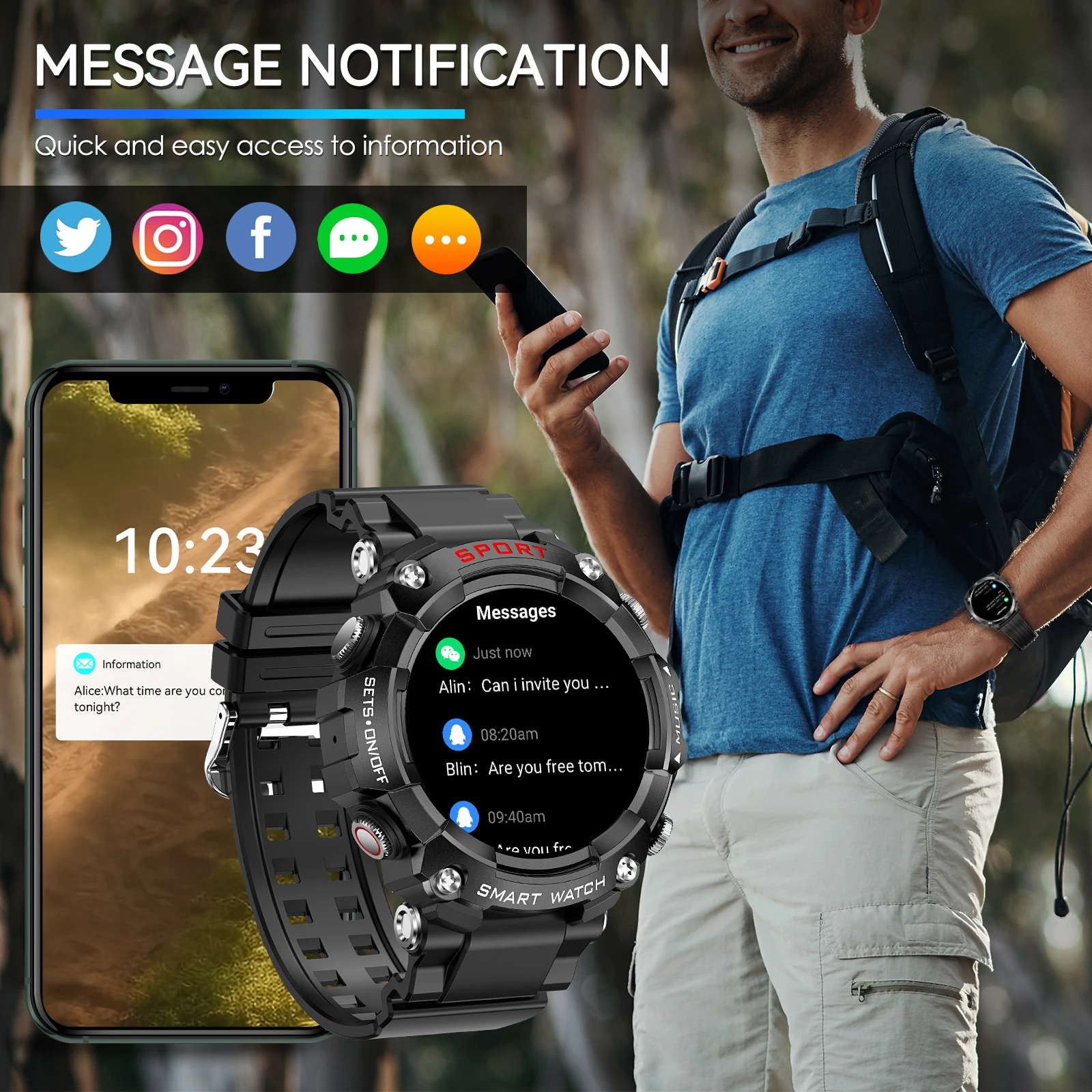 LaNikar Smart Watch AMOLED Display With In-Ear Bluetooth Headset Heart Rate Blood Pressure Oxygen Saturation Monitoring HD Audio LaNikar Smart Watch AMOLED Display With In-Ear Bluetooth Headset Heart Rate Blood Pressure Oxygen Saturation Monitoring HD Audio