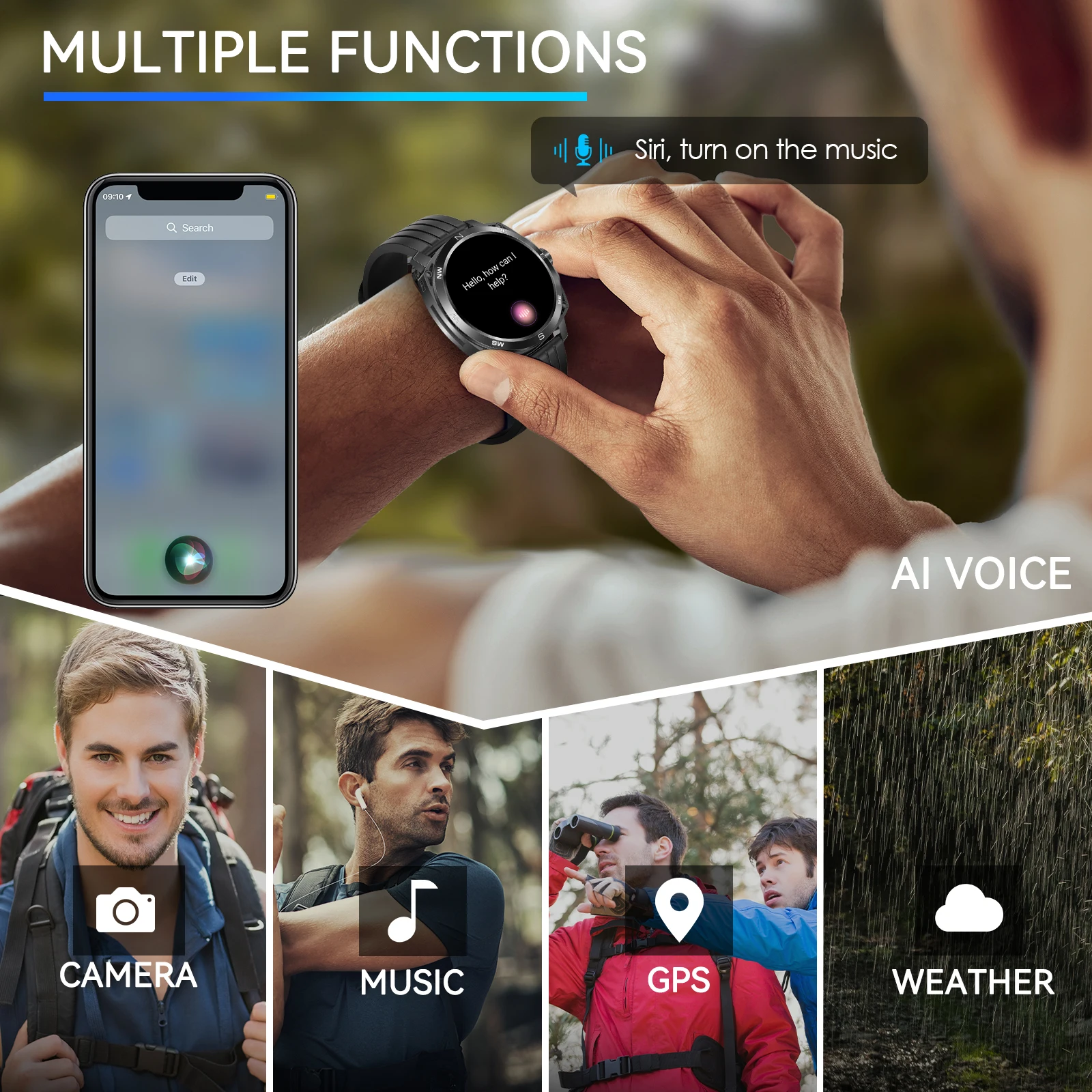 LaNikar Smart Watch AMOLED Display With In-Ear Bluetooth Headset Heart Rate Blood Pressure Oxygen Saturation Monitoring HD Audio LaNikar Smart Watch AMOLED Display With In-Ear Bluetooth Headset Heart Rate Blood Pressure Oxygen Saturation Monitoring HD Audio