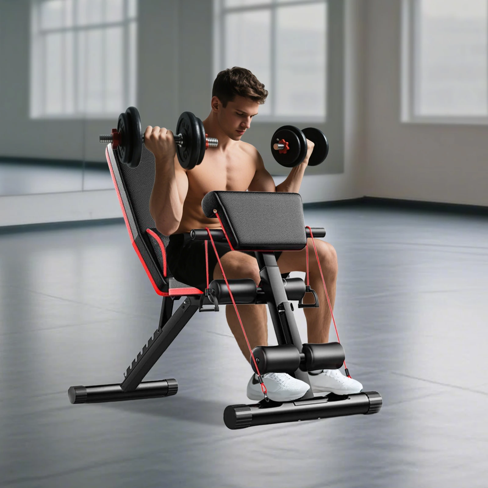 Adjustable Workout Bench 352LBS Capacity 7-Level Backrest Multifunctional Foldable Bench for Home Gym Dumbbell Press Sit-up Adjustable Workout Bench 352LBS Capacity 7-Level Backrest Multifunctional Foldable Bench for Home Gym Dumbbell Press Sit-up