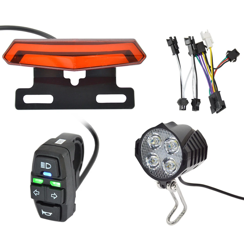 Electric BikeTaillights Rear Lamp 24/36/48V Bike Rack Lamp with Horn Headlight Switch Electric Bike Tail Light Bike Accessories Electric BikeTaillights Rear Lamp 24/36/48V Bike Rack Lamp with Horn Headlight Switch Electric Bike Tail Light Bike Accessories