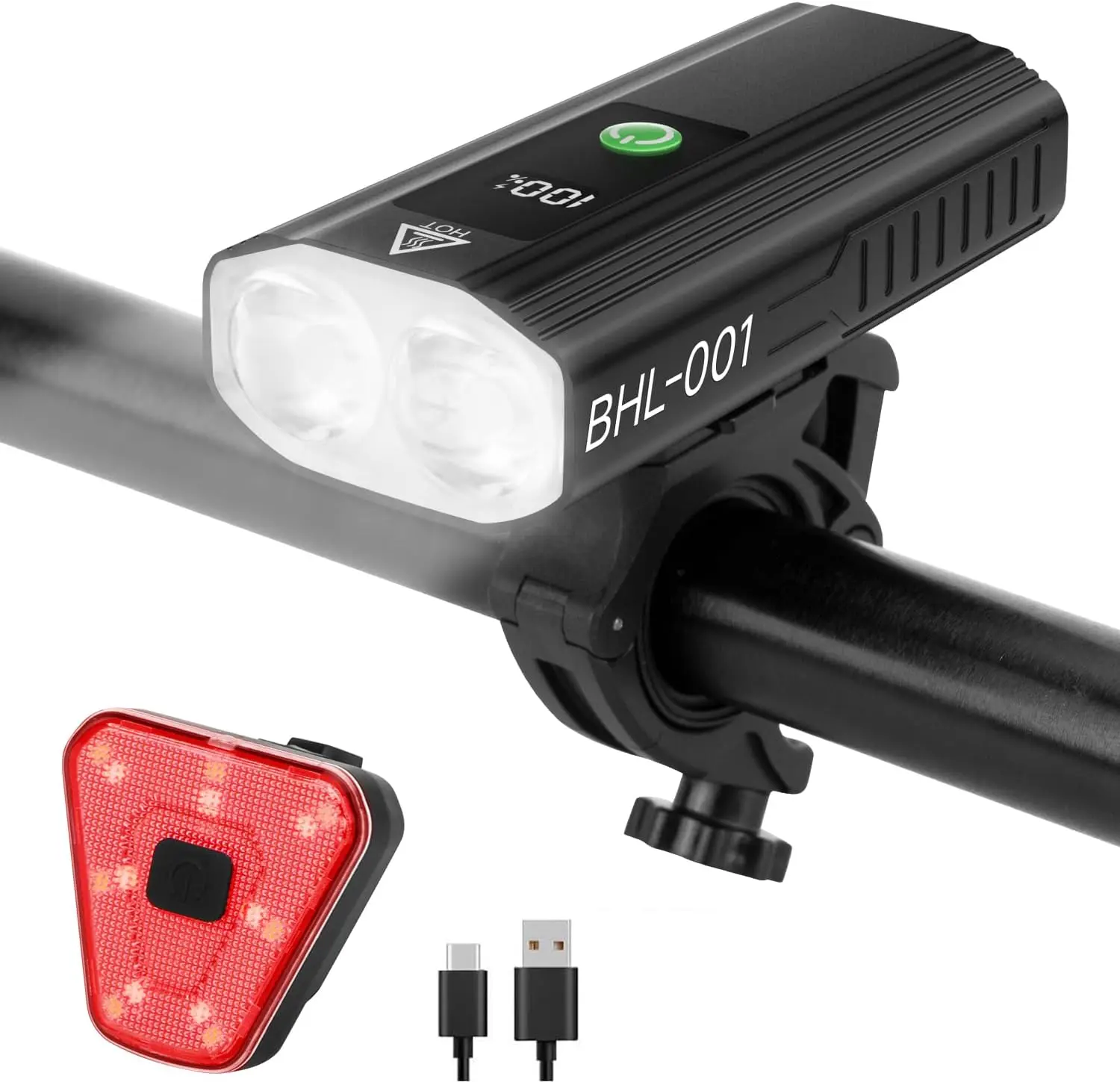 Bike Lights for Night Riding, 2000 High Lumens Super Bright LED Headlight and Back Taillight Set, Bicycle Light Front and Rear f Bike Lights for Night Riding, 2000 High Lumens Super Bright LED Headlight and Back Taillight Set, Bicycle Light Front and Rear f