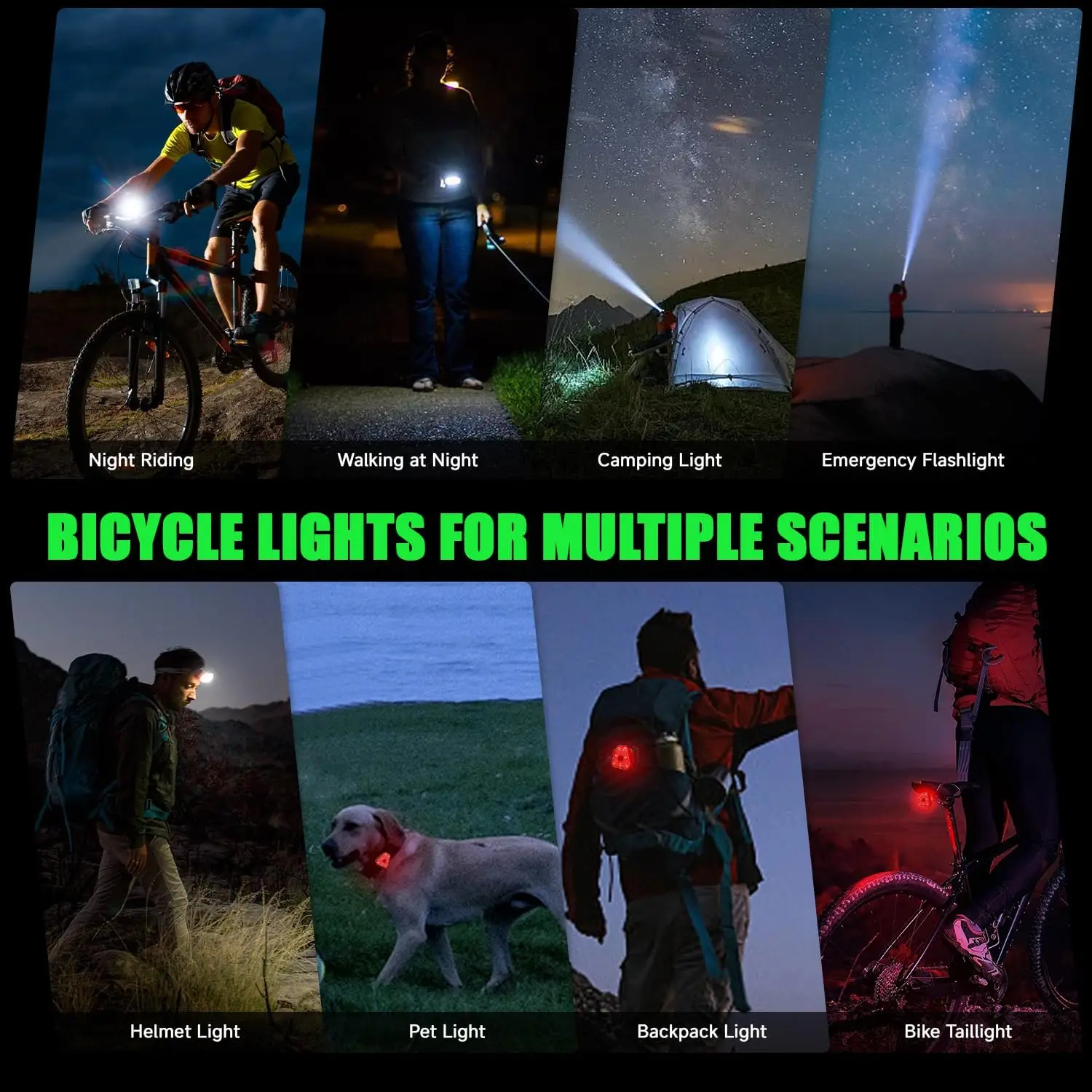 Bike Lights for Night Riding, 2000 High Lumens Super Bright LED Headlight and Back Taillight Set, Bicycle Light Front and Rear f Bike Lights for Night Riding, 2000 High Lumens Super Bright LED Headlight and Back Taillight Set, Bicycle Light Front and Rear f