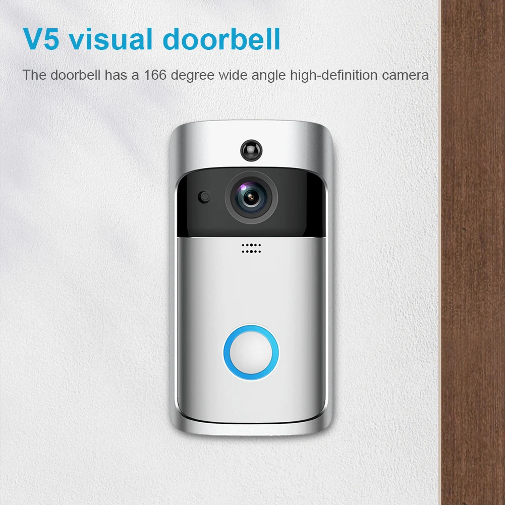 WiFi Video Doorbell 2 Way Audio Security Home Door Bell 720P Night Vision with Noise Cancelling Microphone Smart Human Detection WiFi Video Doorbell 2 Way Audio Security Home Door Bell 720P Night Vision with Noise Cancelling Microphone Smart Human Detection